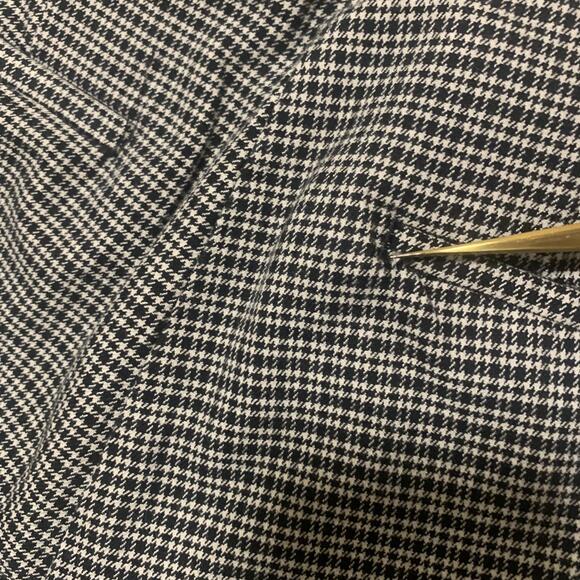 LOFT Women's Dress Pants Size 8 Black White Checkered Pattern Curvy Skinny - Picture 2 of 13